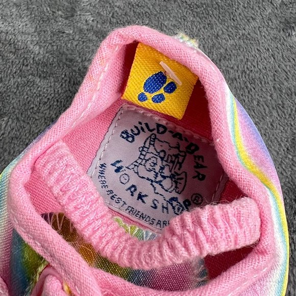 Build a Bear Rainbow Sneaker Maryjane Single Shoe ONLY Pastel Pink BAB - Picture 4 of 5